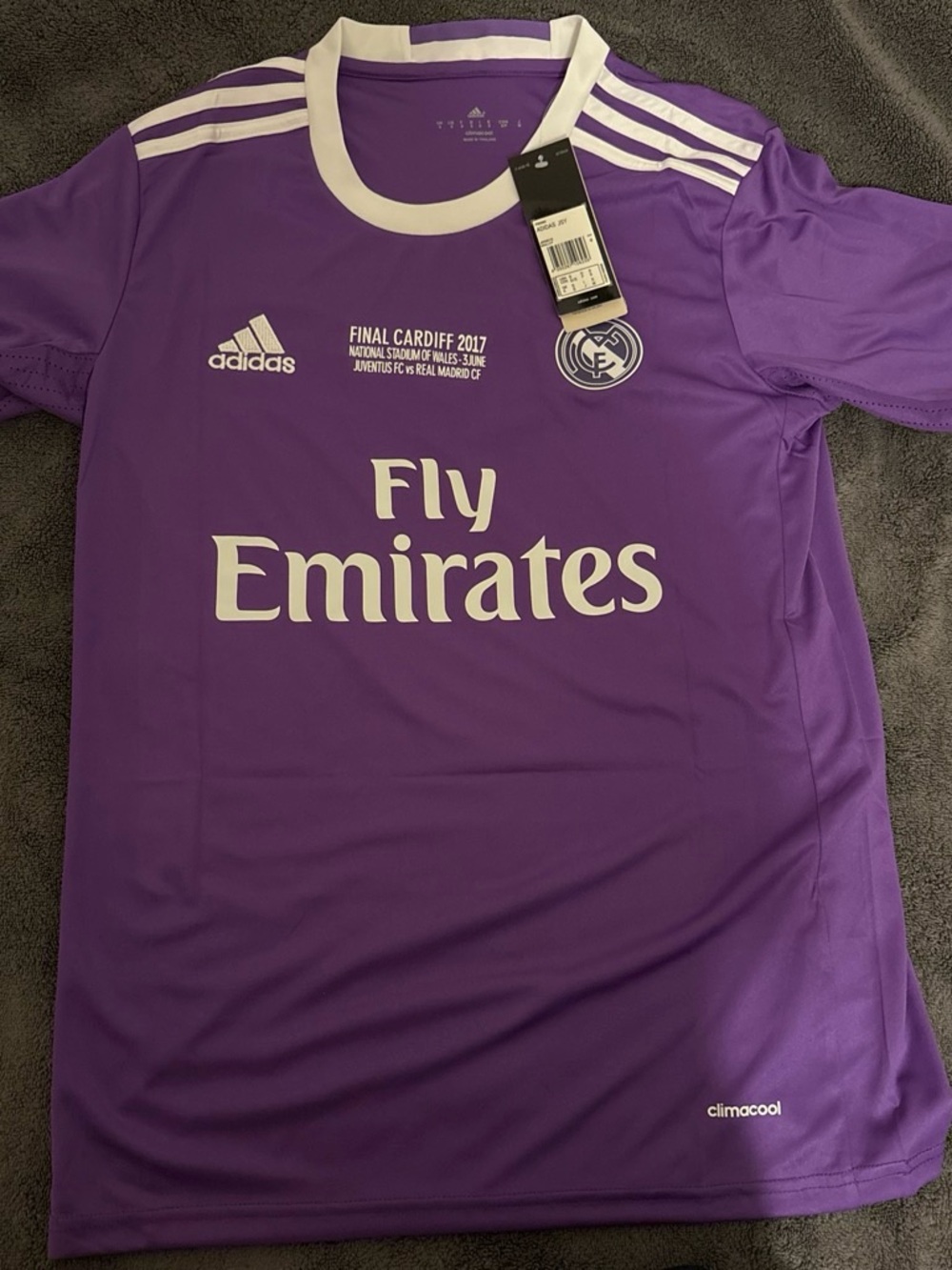 adidas Real Madrid Purple Fly Emirates Jersey